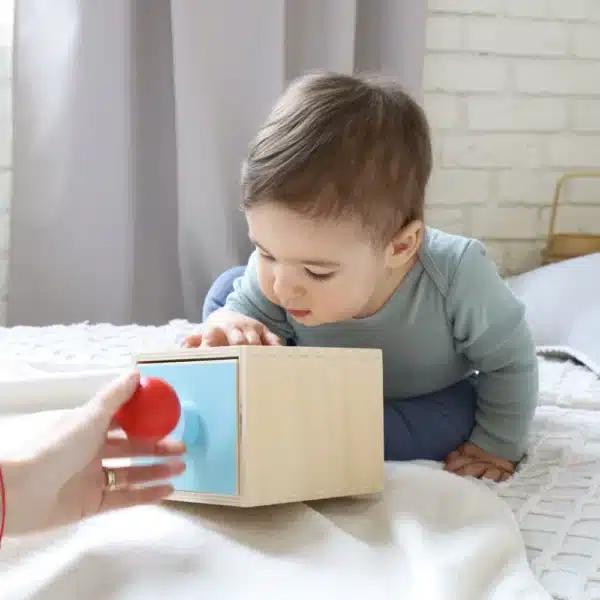 drevený montessori box na aktivity 4v1